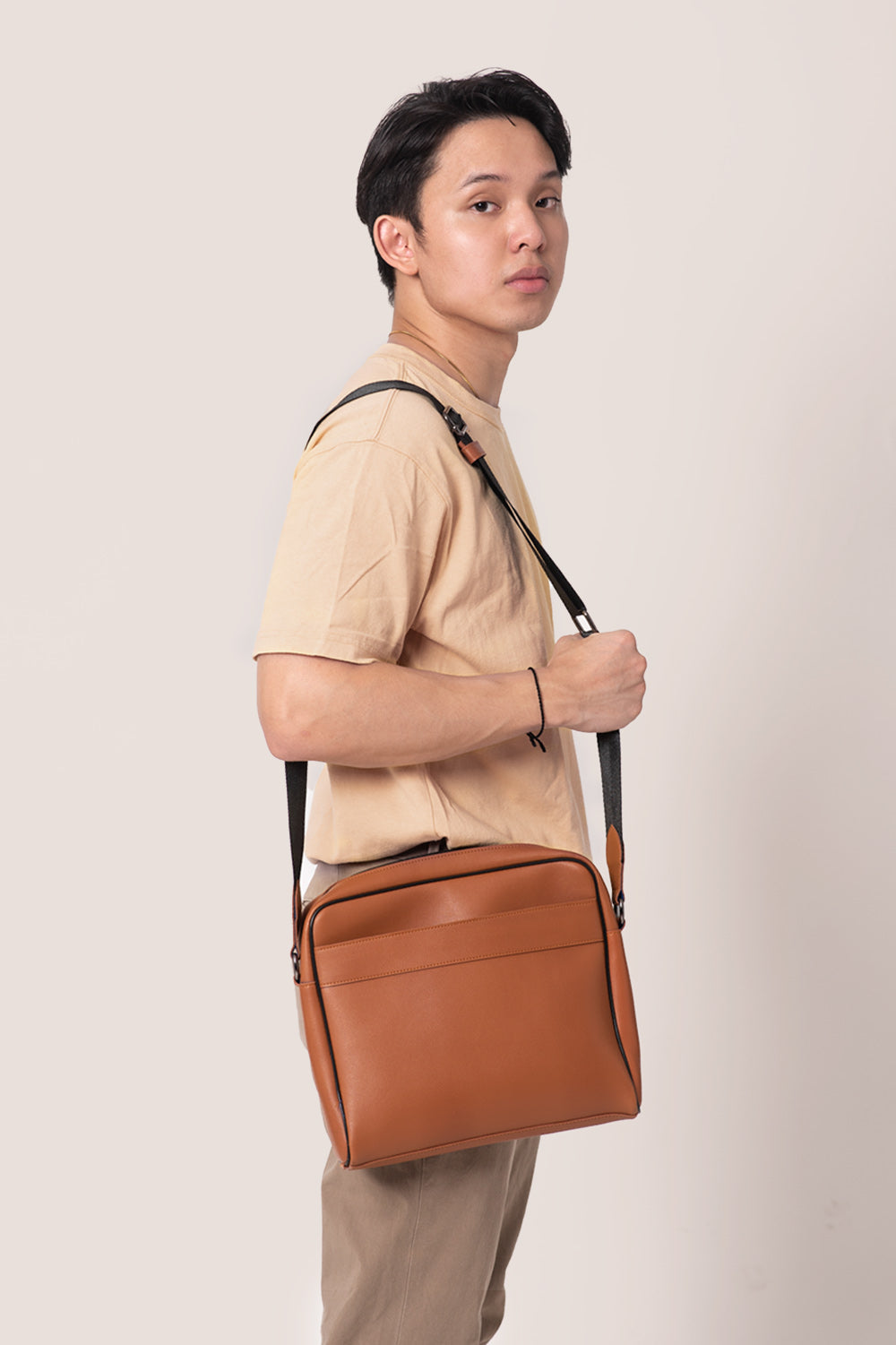 Classic Tan Crossbody Bag