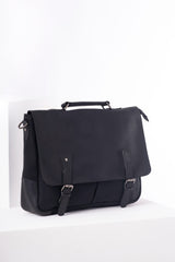 Vintage Black Messenger Bag