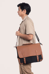 Vintage Tan Messenger Bag