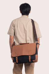 Vintage Tan Messenger Bag